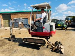 TAKEUCHI TB016 EXCAVATOR*C/W EXPANDING TRACKS*YEAR 2013*VIDEO*
