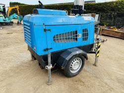 VT1 LIGHTING TOWER *C/W 3 CYLINDER KUBOTA ENGINE*VIDEO*