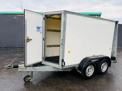 KNOTT TWIN AXLE BOX TRAILER*C/W FRONT AND REAR DOOR*VIDEO*