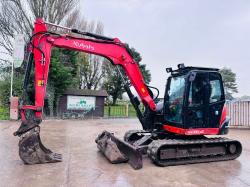 KUBOTA KX080-4TRACKED EXCAVATOR *YEAR 2020, 3465 HOURS* C/W QUICK HITCH *VIDEO*