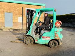 MITSUBISHI FG18N FORKLIFT*C/W SIDESHIFT AND PALLET TINES*VIDEO*