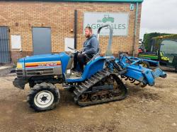 ISEKI TF243CF HALF TRACK COMPACT TRACTOR*C/W ROTOVATOR*VIDEO*