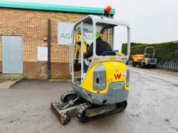 WACKER NEUSON ET16 EXCAVATOR*YEAR 2019*1162 HOURS*VIDEO*