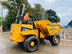 THWAITES 9 TON 4WD DUMPER C/W ROLE BAR & PERKINS ENGINE *VIDEO*