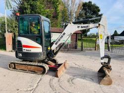 BOBCAT E25 EXCAVATOR *YEAR 2015, ONLY 1588 HOURS* C/W QUICK HITCH *VIDEO*