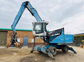 TEREX FUCHS MHL 331 HRC SCRAP HANDLER*C/W SCRAP GRAB*VIDEO*