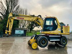 KOMATSU PW130ES-6K 4WD WHEELED EXCAVATOR C/W QUICK HITCH & RAILWAY GEAR *VIDEO*