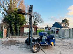 MOFFETT M2275 DIESEL FORKLIFT C/W SUPPORT LEGS & PUSH OUT BOOM *VIDEO*
