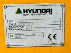 HYUNDAI HBF 15T ELECTRIC FORKLIFT*C/W CHARGER*VIDEO*