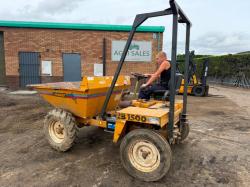 WINGET 2B1500 STRAIGHT TIP DUMPER*C/W ROLL BAR*VIDEO*