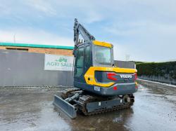 VOLVO EC55D RUBBER BLOCK TRACKS EXCAVATOR *YEAR 2017*C/W BUCKET*VIDEO*