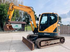HYUNDIA ROBEX 80CR-9 EXCAVATOR *YEAR 2011, 4771 HOURS* C/W QUICK HITCH *VIDEO*