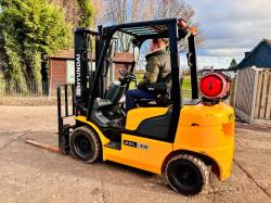 HYUNDAI 25L-7A CONTAINER SPEC FORKLIFT *YEAR 2018, 2172 HOURS* C/W SIDE SHIFT *VIDEO*