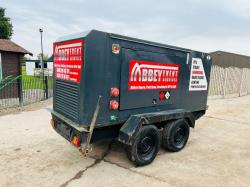 YORPOWER YP40EM MOBILE 40KVA TWIN AXLE GENERATOR C/W PERKINS ENGINE *VIDEO* 