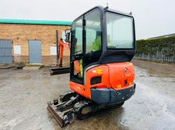 KUBOTA KX016-4 EXCAVATOR*C/W BUCKET*YEAR 2013*2212 HOURS*VIDEO*