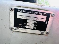 IFOR WILLIAMS LM125G DOUBLE AXLE DROP SIDE TRAILER C/W HIGH SIDED CAGE SIDES 