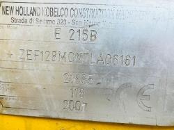NEW HOLLAND E215 TRACKED EXCAVATOR C/W QUICK HITCH 