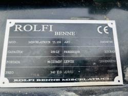 UNUSED ROLFI TL250 MIXING BUCKET TO SUIT SKID STEER *CHOICE OF TWO* VIDEO *