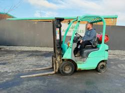 MITSUBISHI FG15N GAS FORKLIFT*C/W PALLET TINES*VIDEO*
