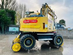 KOMATSU PW130ES-6K 4WD WHEELED EXCAVATOR C/W QUICK HITCH & RAILWAY GEAR *VIDEO*
