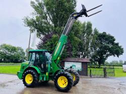 JOHN DEER 3800 4WD TELEHANDLER C/W PIN & CONE HEAD STOCK & TINES *VIDEO*