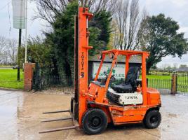 TOYOTA 4FD25 DIESEL FORKLIFT C/W 2 STAGE MAST *VIDEO*