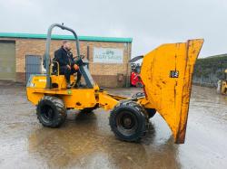 BENFORD PT3000 STRAIGHT TIP DUMPER*C/W KUBOTA ENGINE*VIDEO*