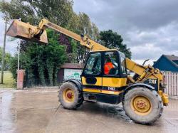 CATERPILLAR TH62 4WD TELEHANDLER *AG-SPEC* C/W BUCKET & TINES *VIDEO*