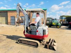 TAKEUCHI TB016 EXCAVATOR*C/W EXPANDING TRACKS*YEAR 2013*VIDEO*