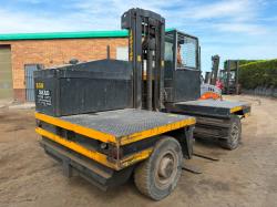 LANSING LINDE S50 SIDE LOADING FORKLIFT*C/W PALLET TINES*VIDEO*