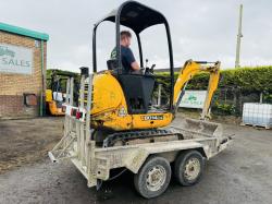 JCB 8014CTS EXCAVATOR*C/W DOUBLE AXLE PLANT TRAILER*YEAR 2010*VIDEO*