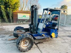MOFFETT M2275 DIESEL FORKLIFT C/W SUPPORT LEGS & PUSH OUT BOOM *VIDEO*