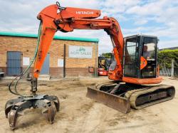 HITACHI EX75UR EXCAVATOR*C/W 5 TINE SCRAP GRAB*VIDEO*