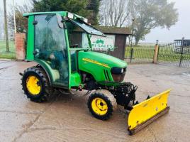 JOHN DEERE 2320 HST 4WD TRACTOR *YEAR 2011* C/W FRONT LINKAGE & SNOW PLOW *VIDEO*