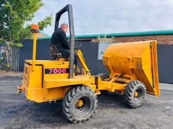 THWAITES 7000 3 TONNE STRAIGHT TIP DUMPER*VIDEO*