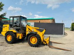 JCB 408 PIVOT STEER HANDLER *C/W LONG PALLET TINES*VIDEO*