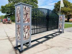 BRAND NEW STEEL TWIN OPENING STEEL GATE'S *15FT X 6FT 2 INCH* VIDEO*