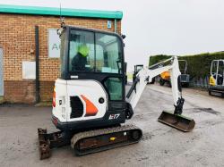 BOBCAT E17 EXCAVATOR*1503 HOURS*YEAR 2019*C/W BUCKET*VIDEO*