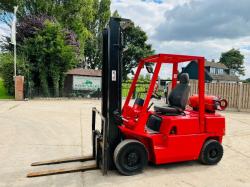 NISSAN FORKLIFT C/W SIDE SHIFT & 2 STAGE MAST *VIDEO*