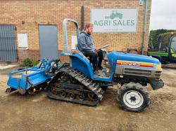 ISEKI TF243CF HALF TRACK COMPACT TRACTOR*C/W ROTOVATOR*VIDEO*