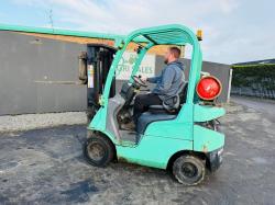 MITSUBISHI FG15N GAS FORKLIFT*C/W PALLET TINES*VIDEO*