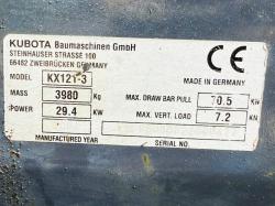 KUBOTA KX121-3 EXCAVATOR*C/W GRAPPLE*3141 HOURS*VIDEO*