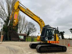 KOMATSU PC228USLC-3 EXCAVATOR * ZERO SWING * C/W DEMOLITION GARUDS *VIDEO*