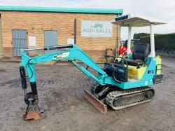 YANMAR B12 RUBBER TRACKED MINI EXCAVATOR*C/W BUCKET*VIDEO*