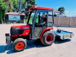 KUBOTA B2410 4WD COMPACT TRACTOR C/W FLEMMING TOPPER & FRONT WEIGHTS *VIDEO*