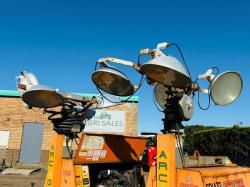 ARC GEN LIGHTING TOWERS*CHOICE OF 2*C/W KUBOTA ENGINE*VIDEO*