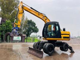 JCB JS130W 4WD WHEELED EXCAVATOR *YEAR 2009* C/W ROTATING SELECTOR GRAB *VIDEO*