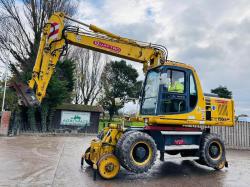 KOMATSU PW150ES-6K 4WD WHEELED EXCAVATOR C/W QUICK HITCH & RAILWAY GEAR *VIDEO*