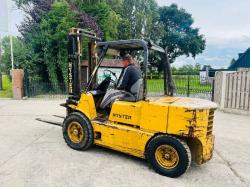 HYSTER DIESEL FORKLIFT C/W 2 STAGE MAST & PERKINS ENGINE *VIDEO*