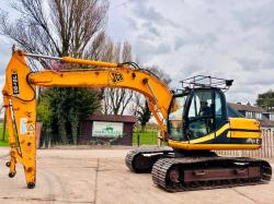 JCB JS160 TRACKED EXCAVATOR * YEAR 2006, PIPPED FOR SELECTOR GRAB* VIDEO *